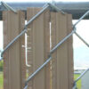 Wing Slat - This slat is self-locking. The entire slat is wider than most providing very good privacy. The picture on the left shows a top view looking down at the Wing Privacy Fence Slat.